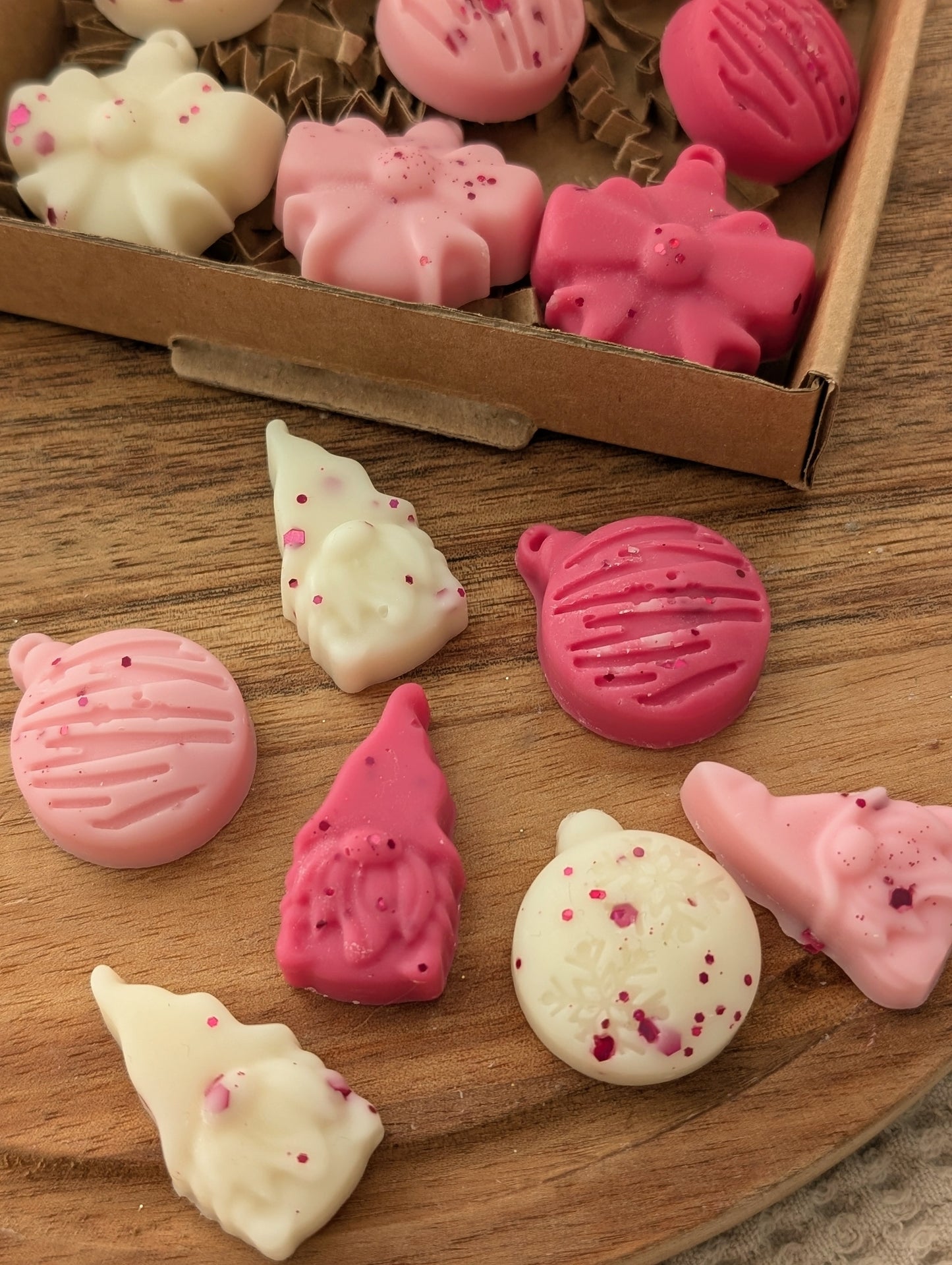 Pink Christmas Wax Melt Selection Box For Pink Christmas Decor