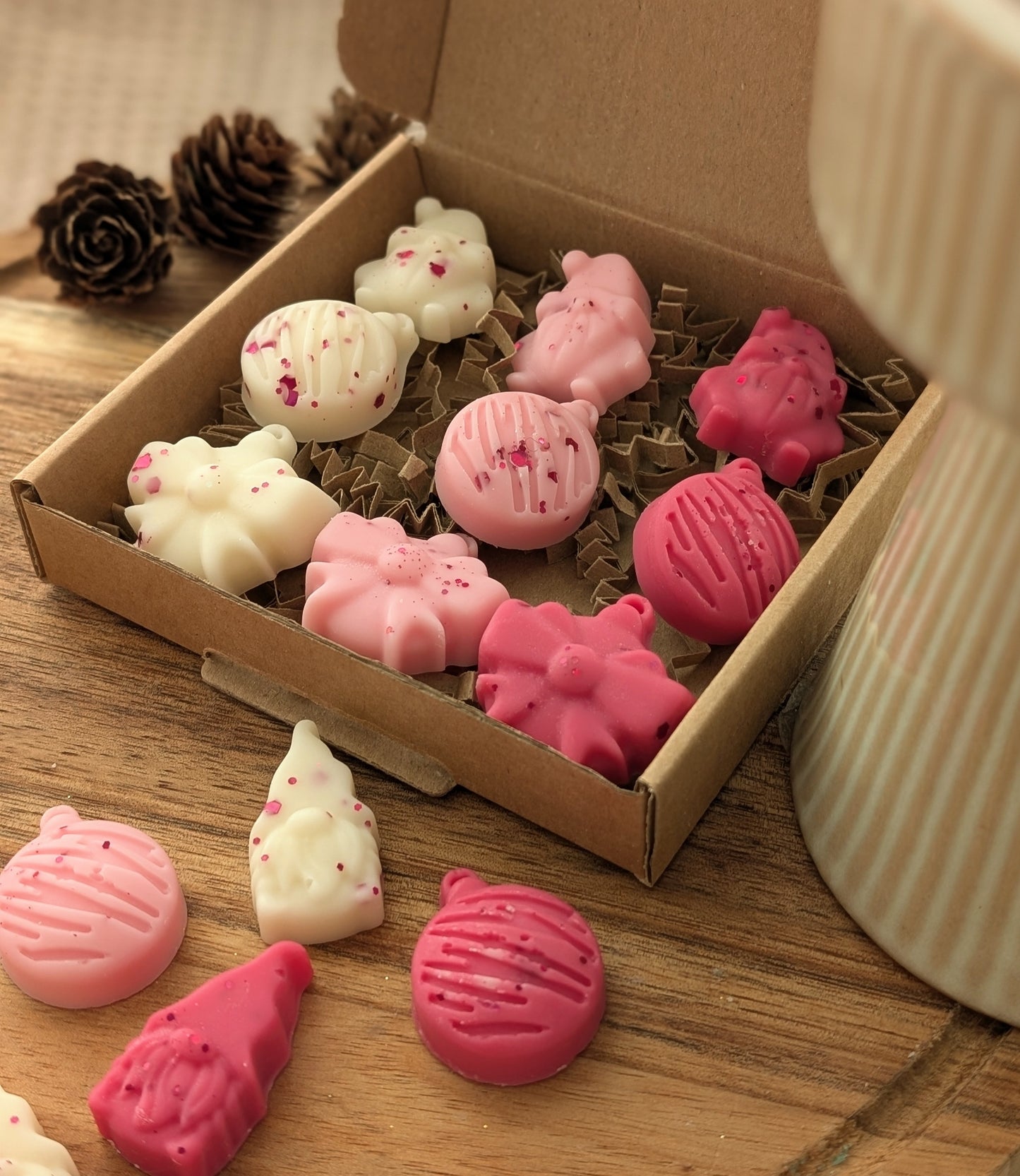 Pink Christmas Wax Melt Selection Box For Pink Christmas Decor