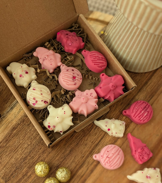 Pink Christmas Wax Melt Selection Box For Pink Christmas Decor