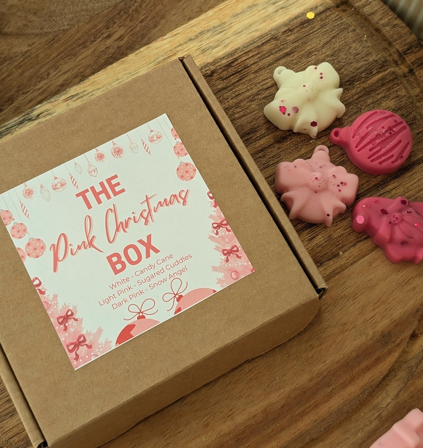 Pink Christmas Wax Melt Selection Box For Pink Christmas Decor