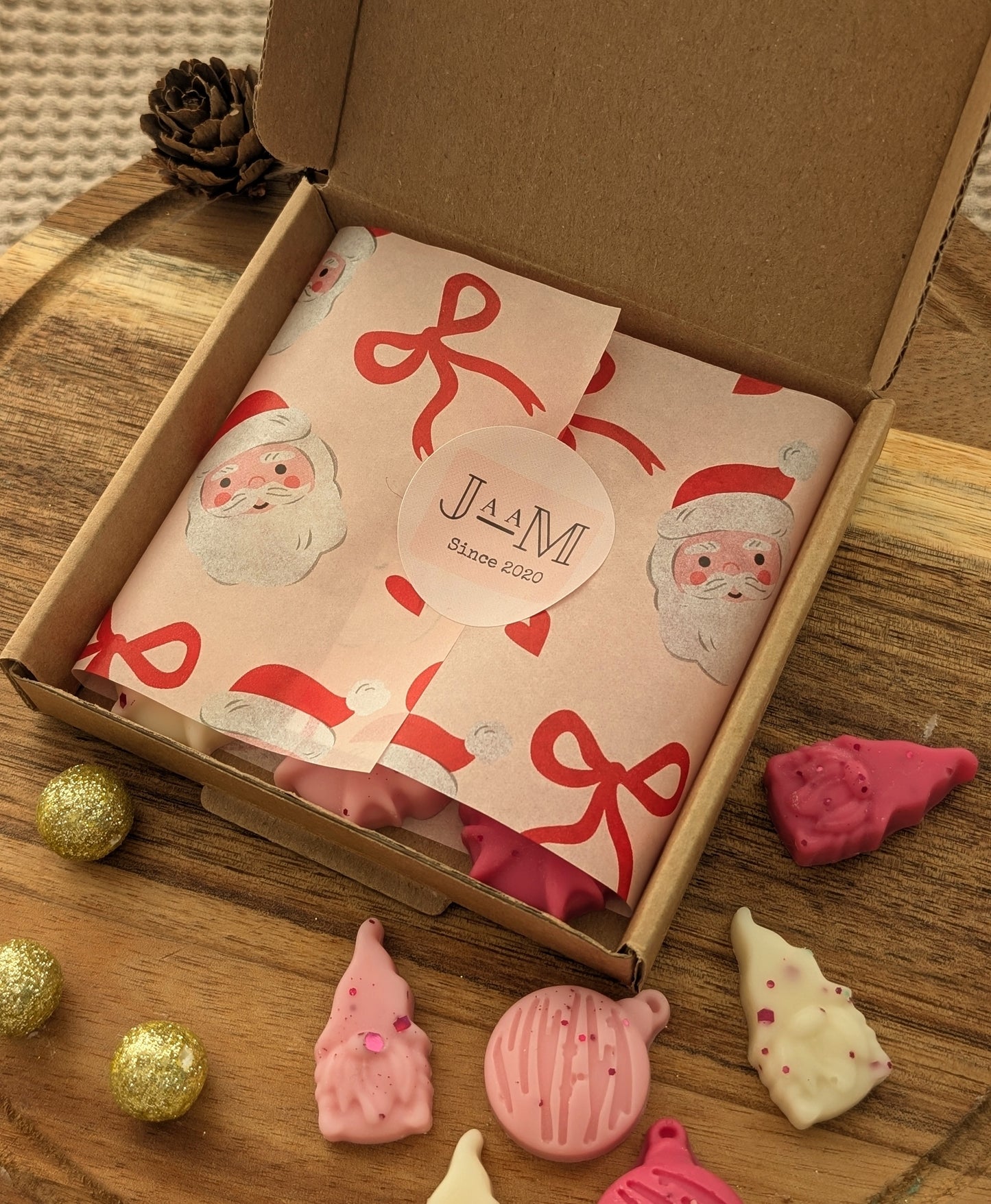 Pink Christmas Wax Melt Selection Box For Pink Christmas Decor