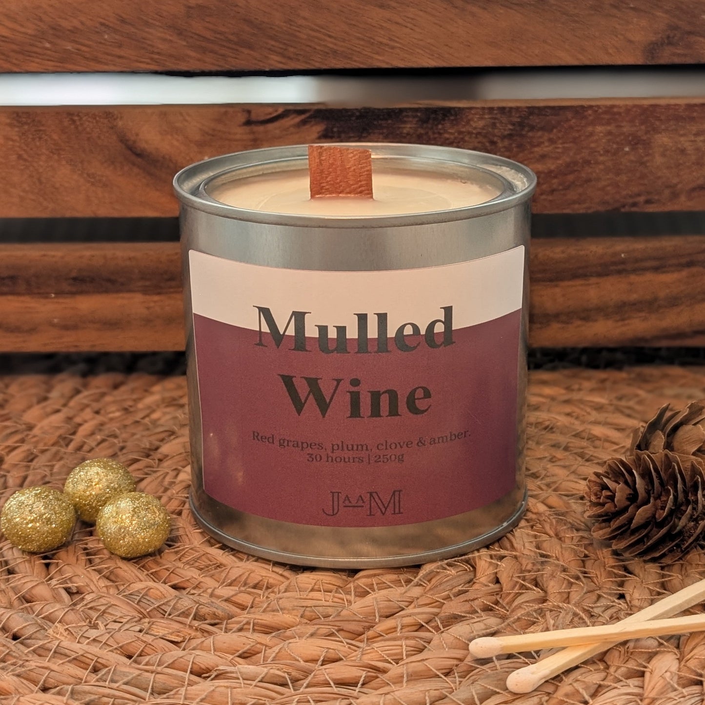 Mulled Wine Wood Wick Candle
