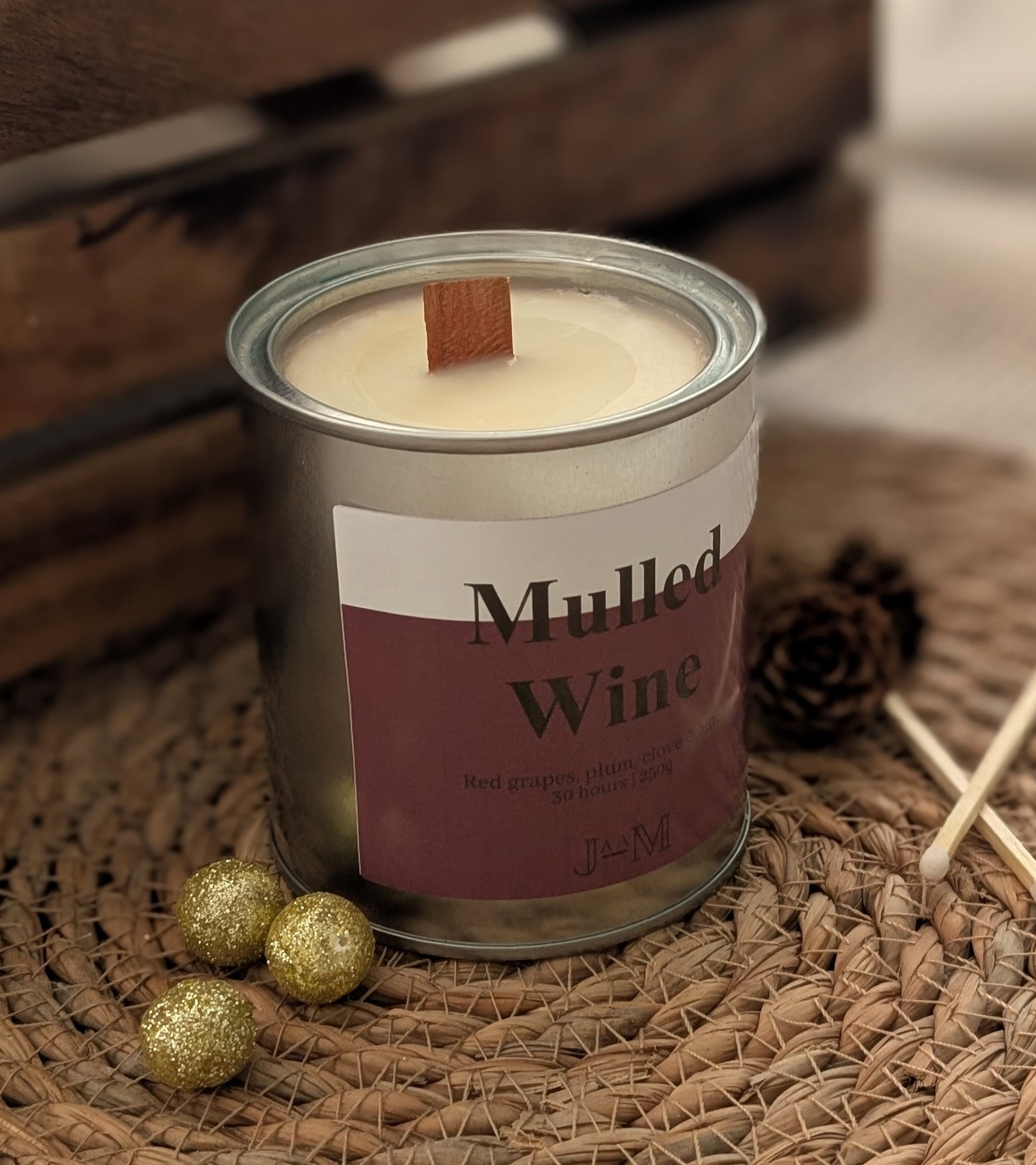 Mulled Wine Wood Wick Candle