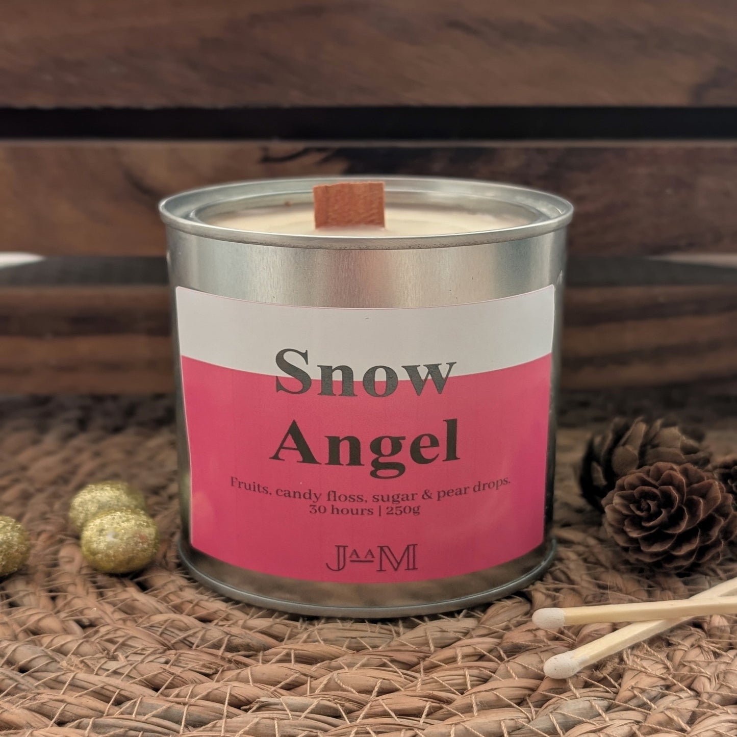 Snow Angel Wood Wick Candle