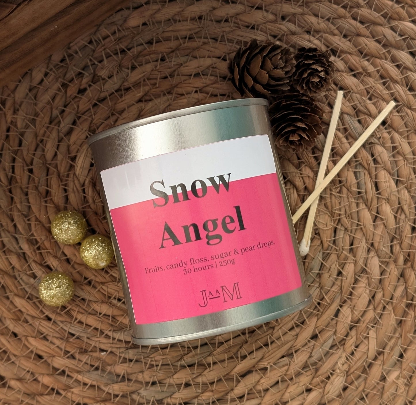 Snow Angel Wood Wick Candle