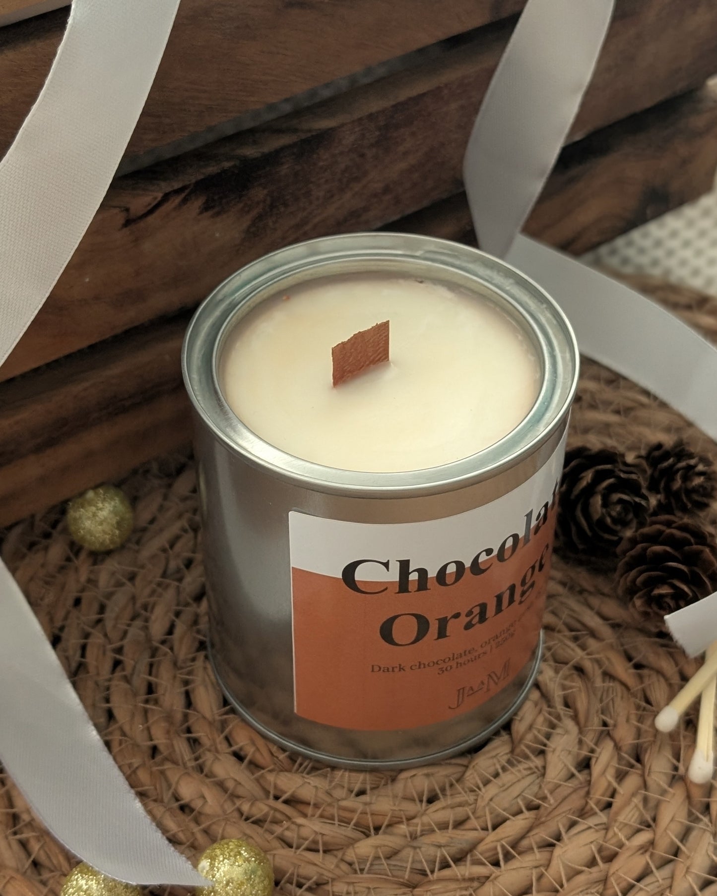 Chocolate Orange Wood Wick Candle