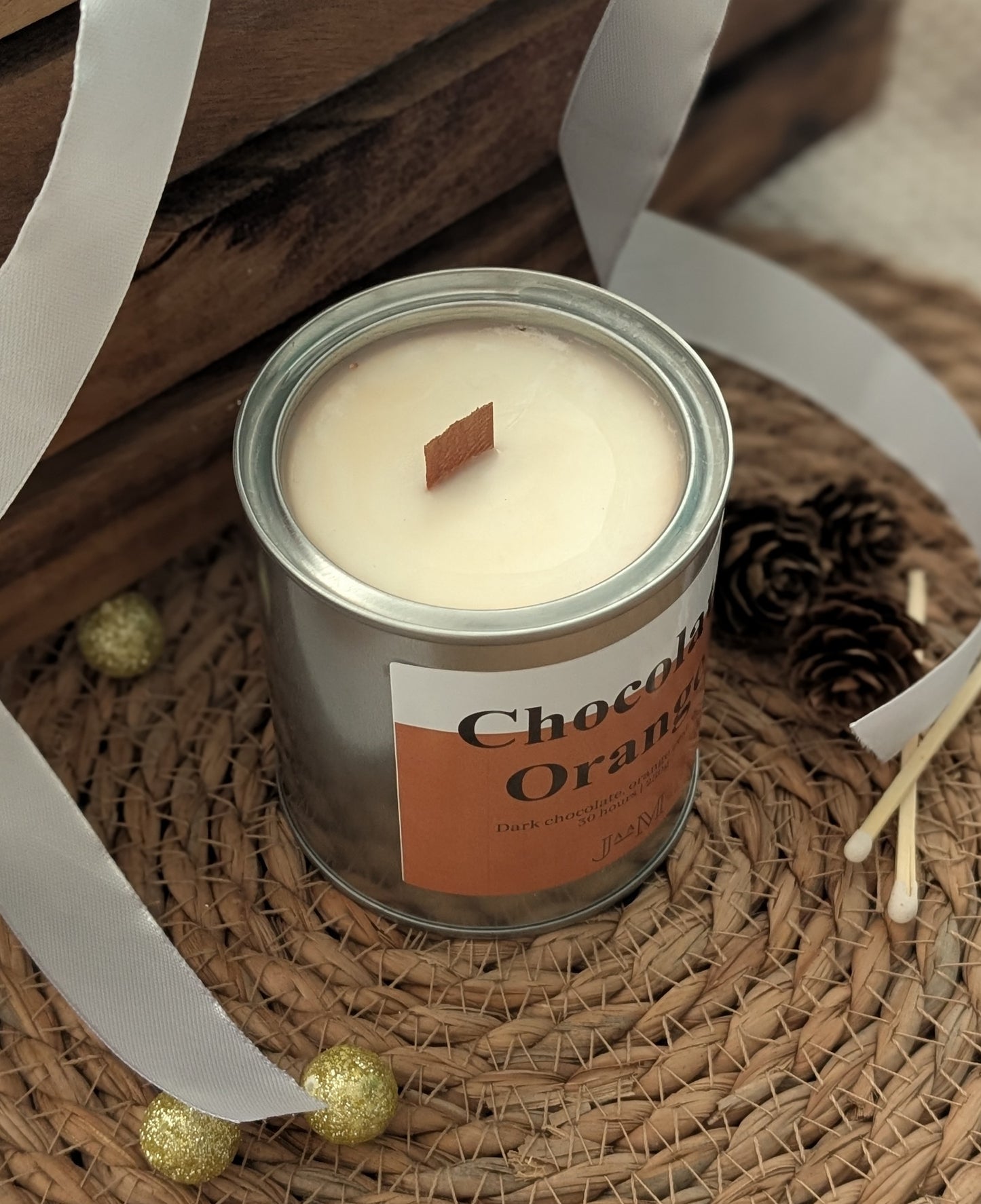 Chocolate Orange Wood Wick Candle