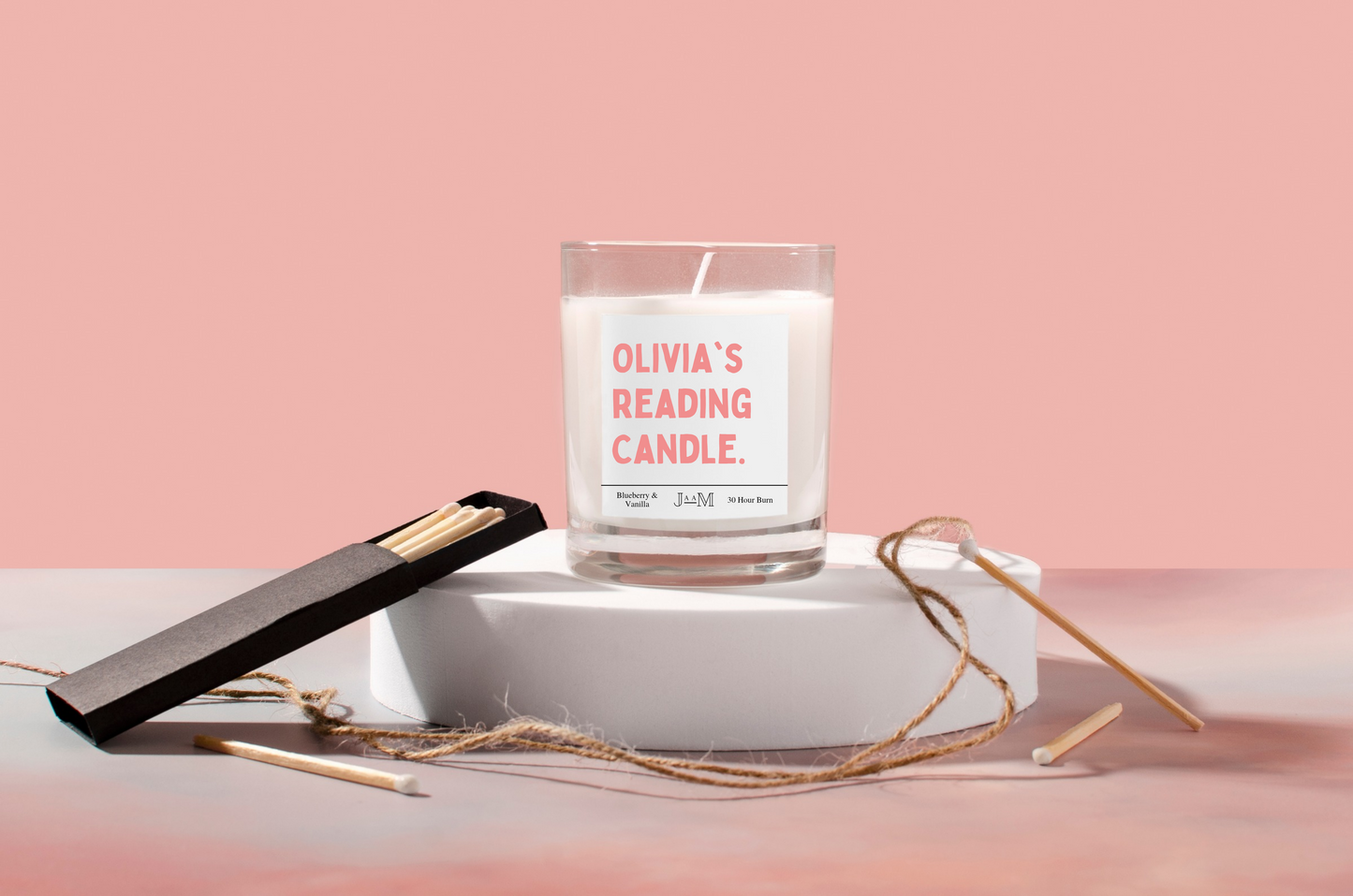 Personalised Reading Candle For Book Lover