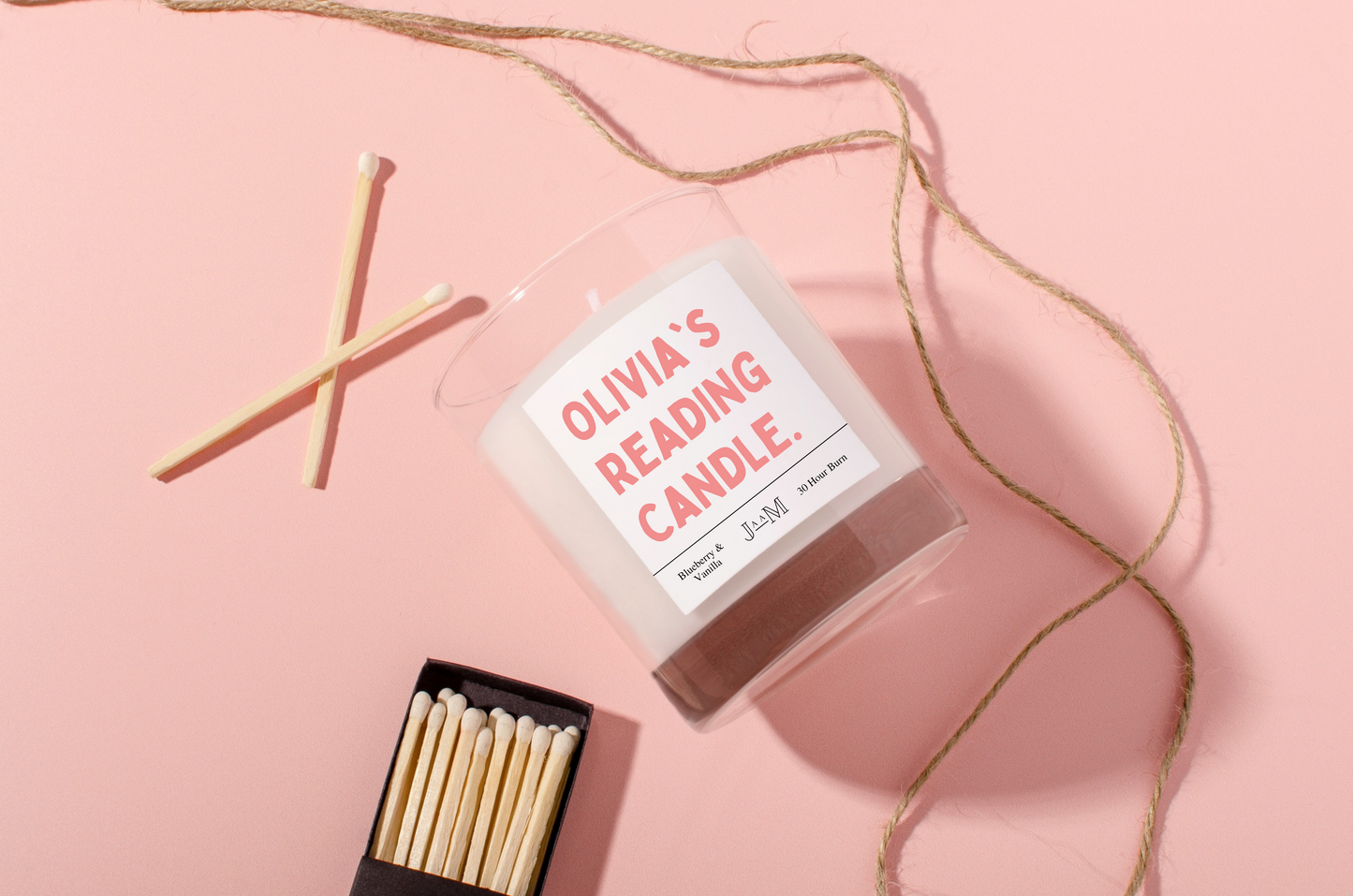 Personalised Reading Candle For Book Lover