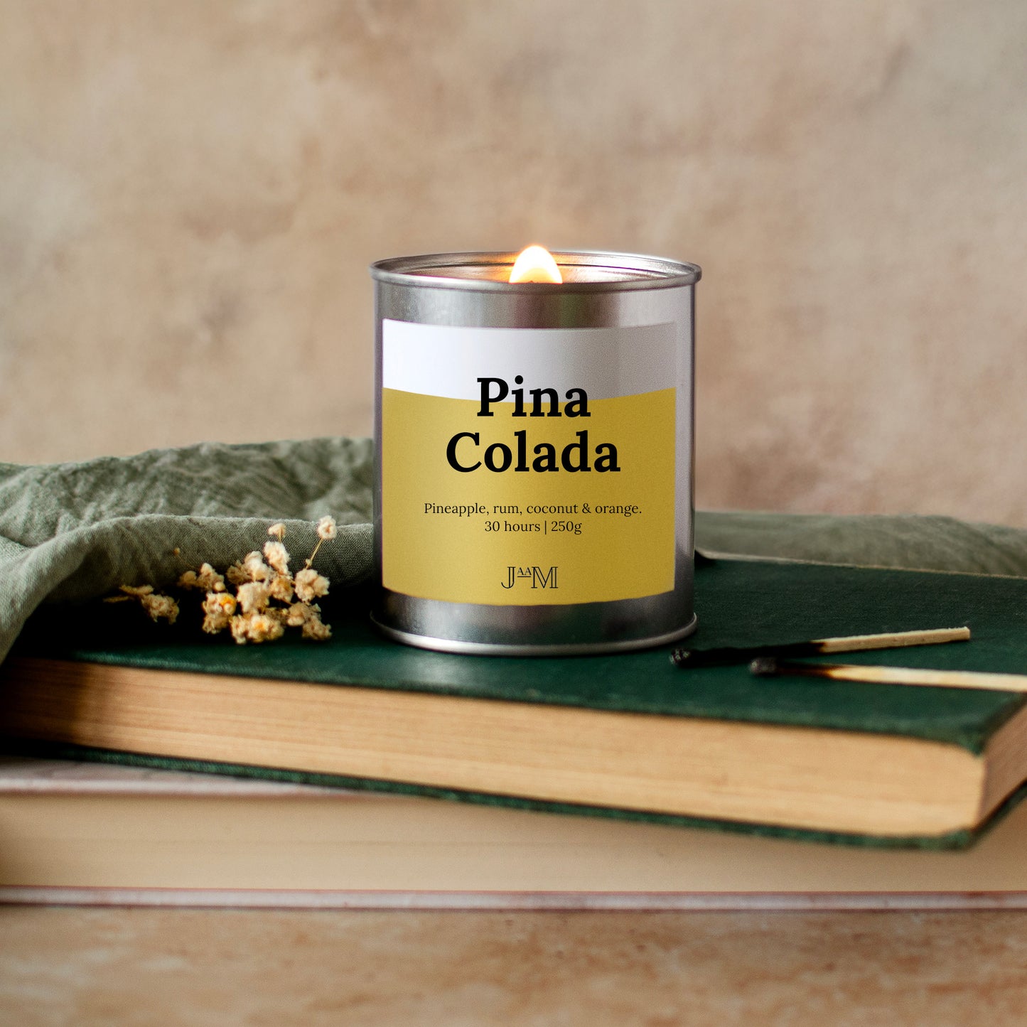Pina Colada Wood Wick Candle - My Store