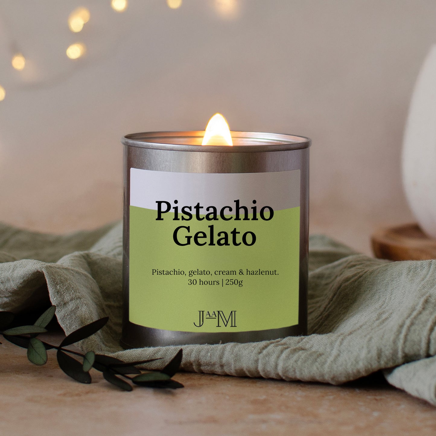 Pistachio Gelato Wood Wick Candle - My Store
