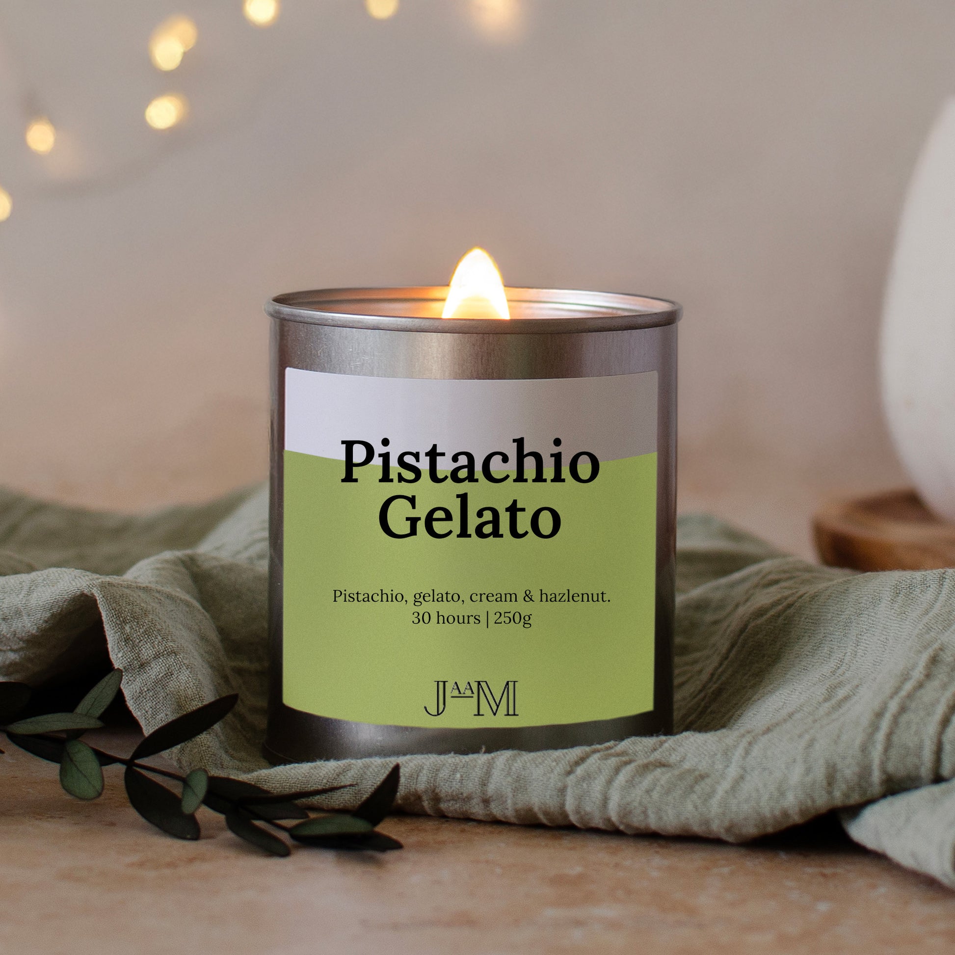 Pistachio Gelato Wood Wick Candle - My Store