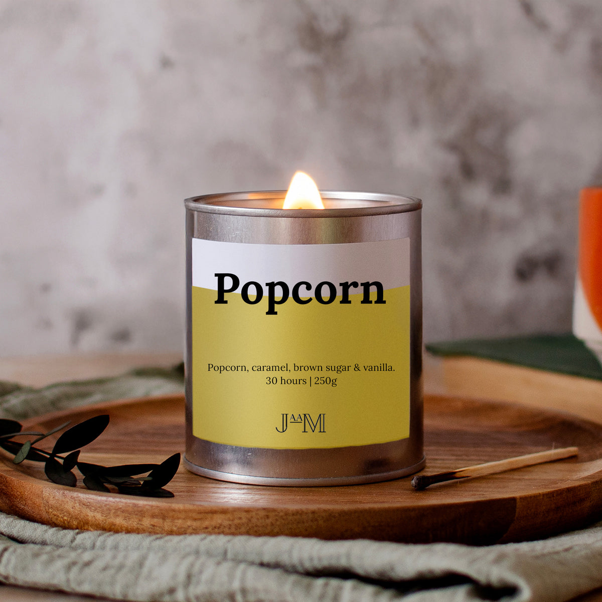 Popcorn Wood Wick Candle - My Store