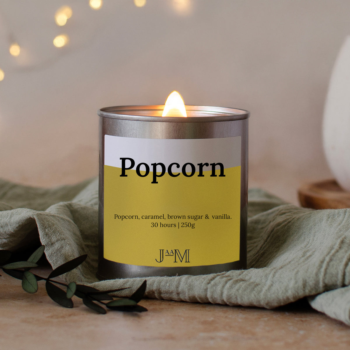 Popcorn Wood Wick Candle - My Store