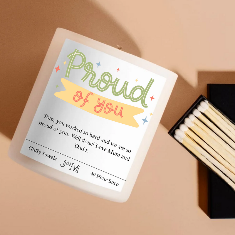 Personalised Proud Of You Candle Gift Set