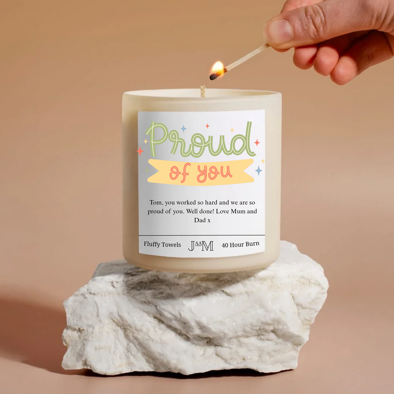 Personalised Proud Of You Candle Gift Set