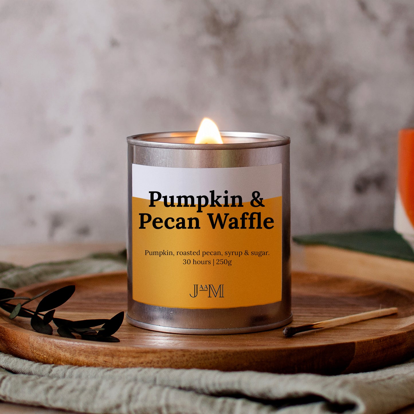 Pumpkin & Pecan Waffle Wood Wick Candle