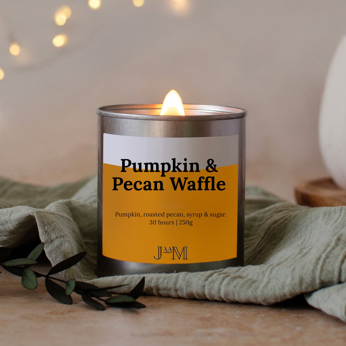 Pumpkin & Pecan Waffle Wood Wick Candle