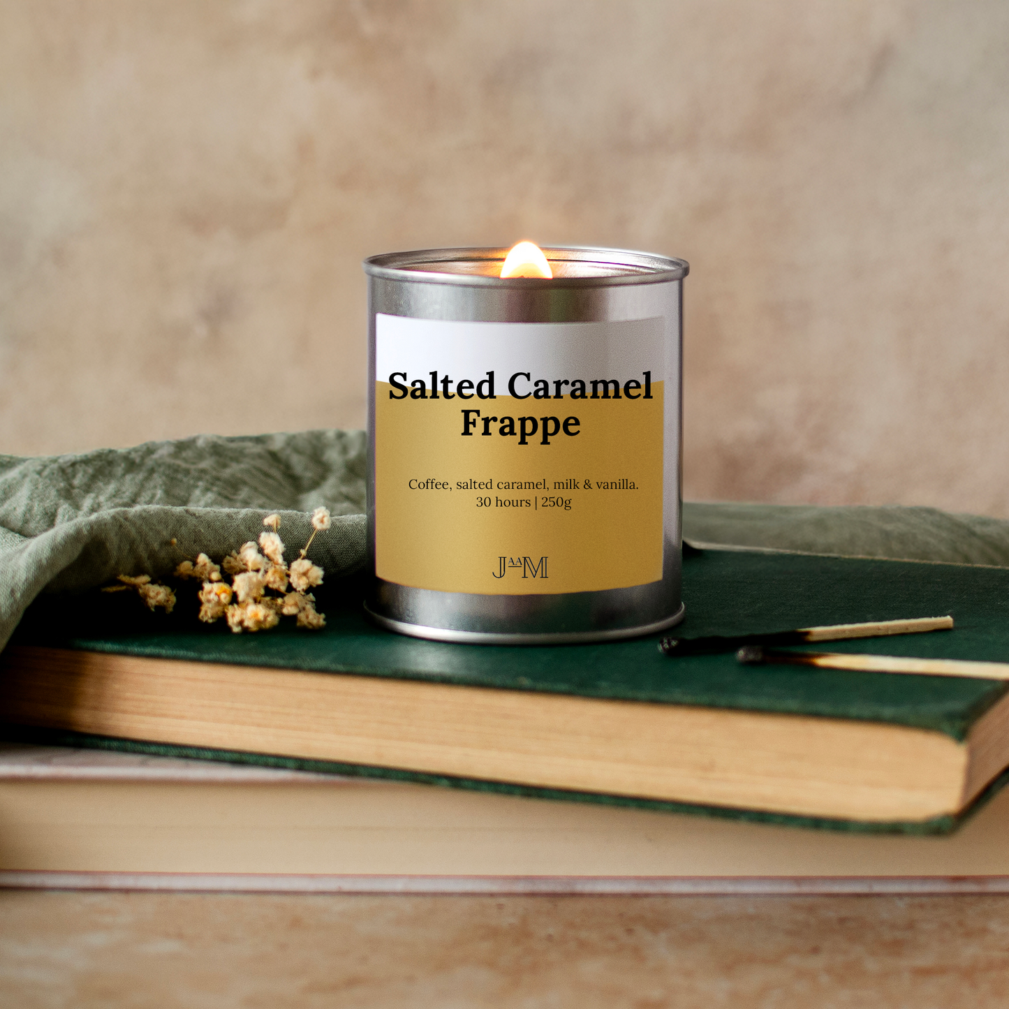 Salted Caramel Frappe Wood Wick Candle
