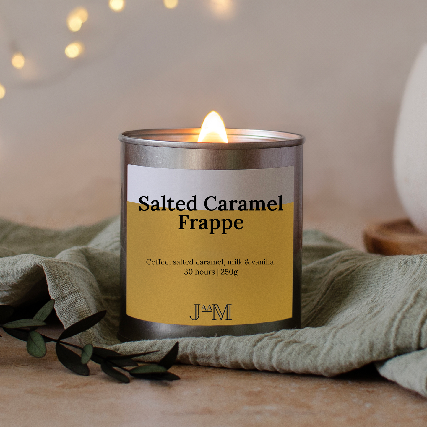 Salted Caramel Frappe Wood Wick Candle