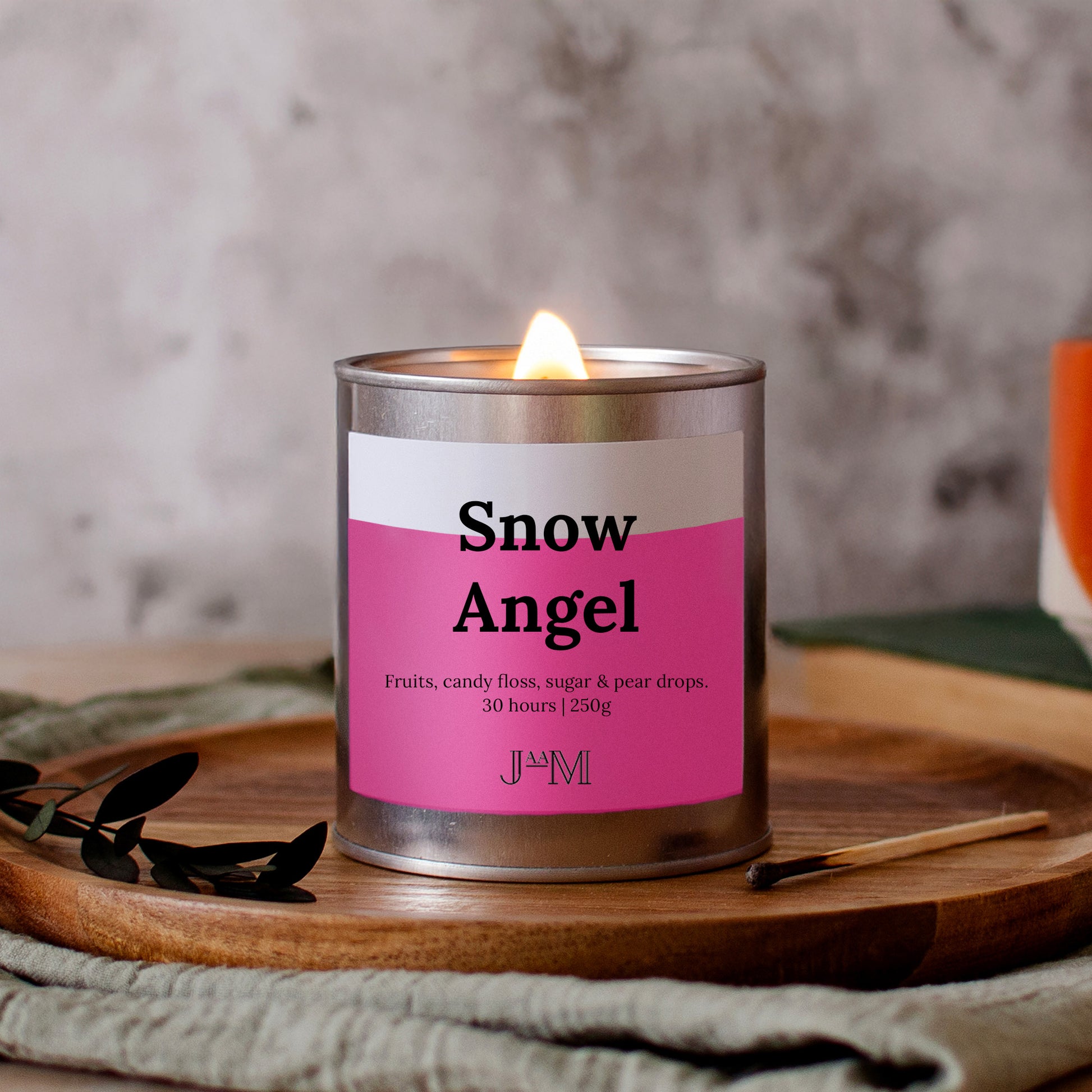 Snow Angel Wood Wick Candle - My Store