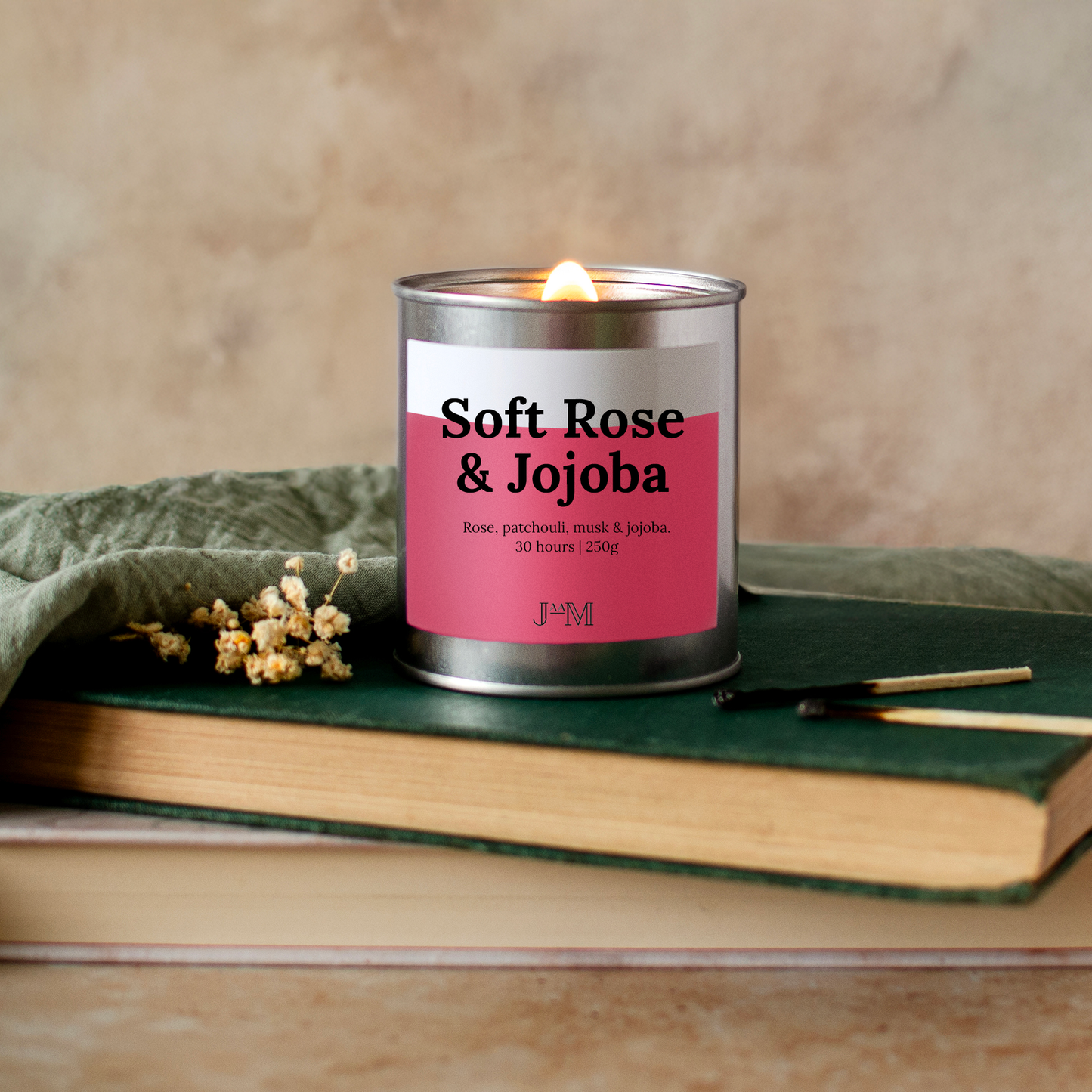 Soft Rose & Jojoba Wood Wick Candle - My Store