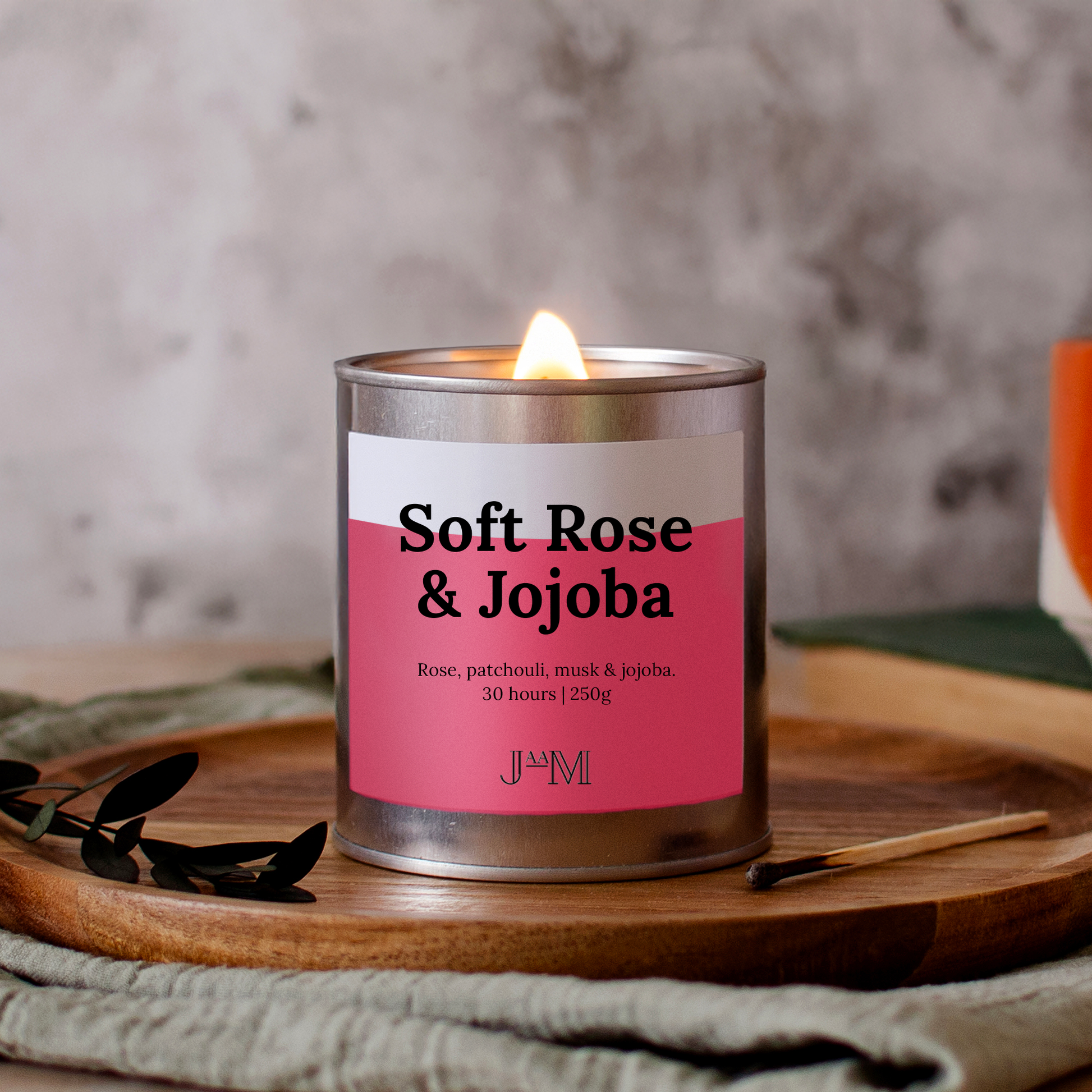 Soft Rose & Jojoba Wood Wick Candle - My Store
