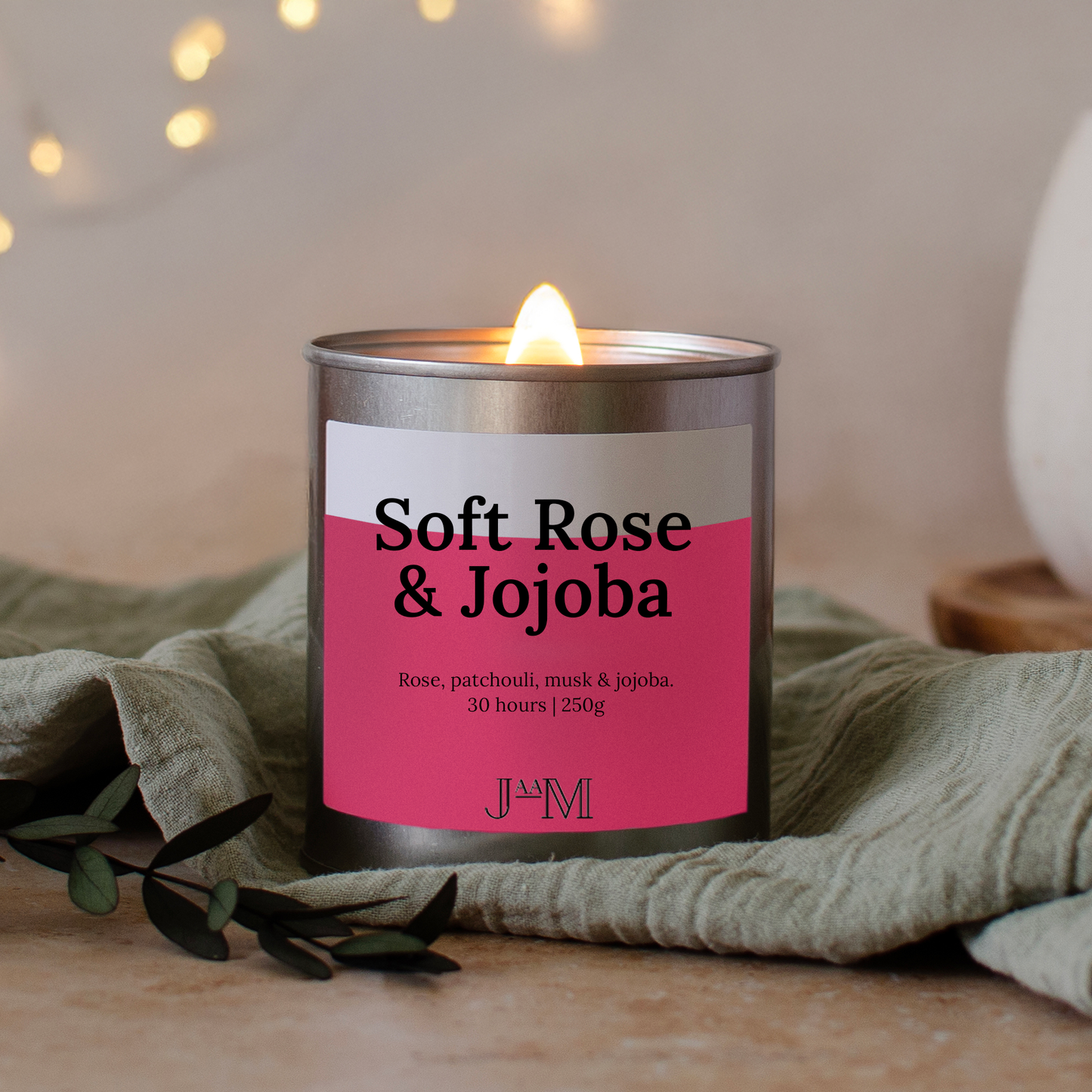 Soft Rose & Jojoba Wood Wick Candle - My Store