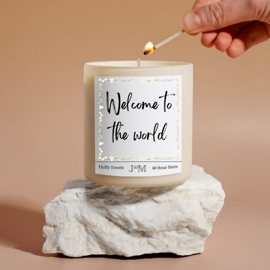 Welcome To The World New Baby Candle