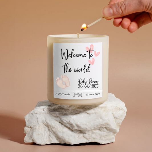 Personalised Baby Girl Candle Gift Set