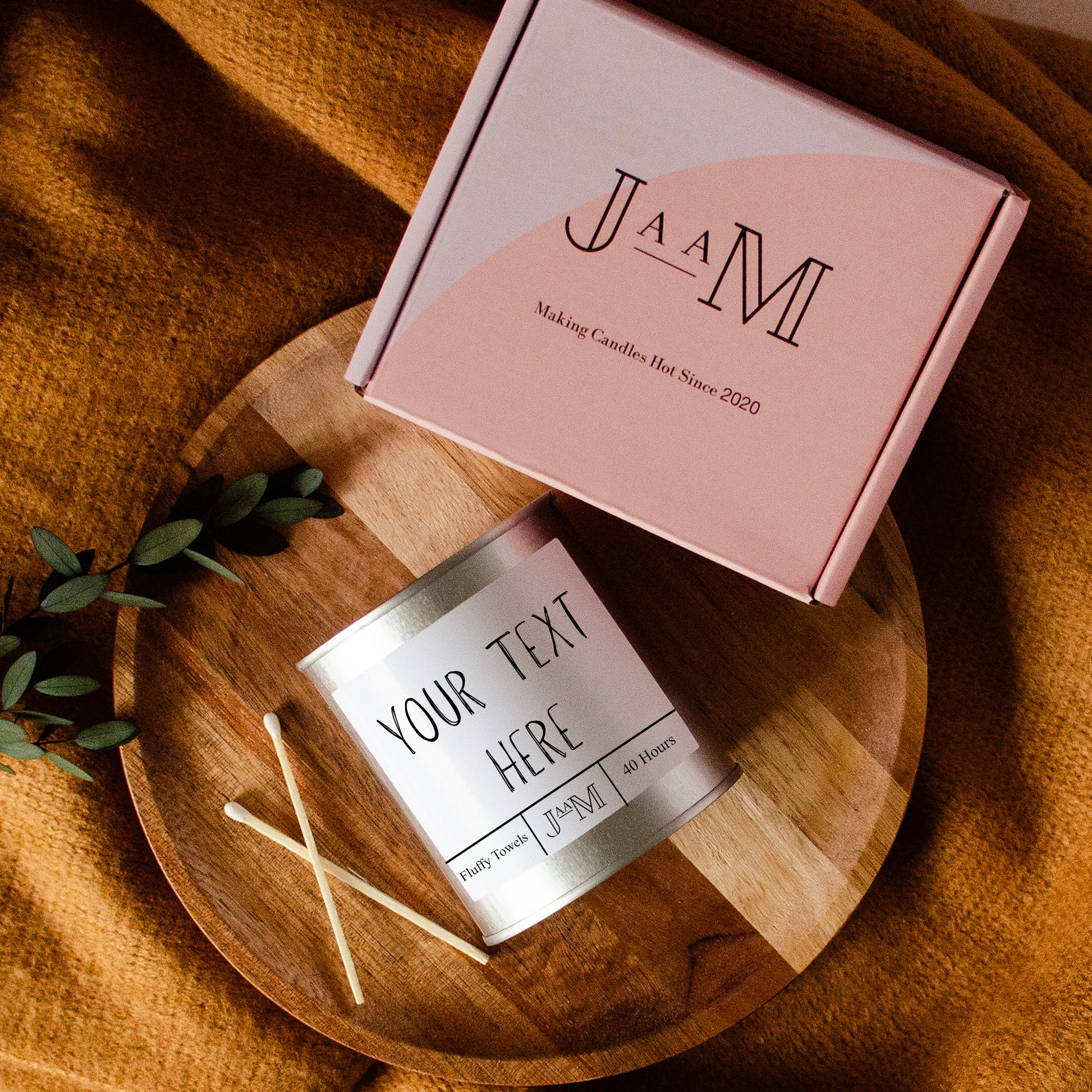 Your Words Here Wooden Wick Candle Gift Set - My Store