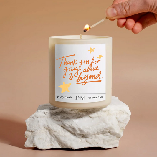 Thank You Above & Beyond Teacher Candle