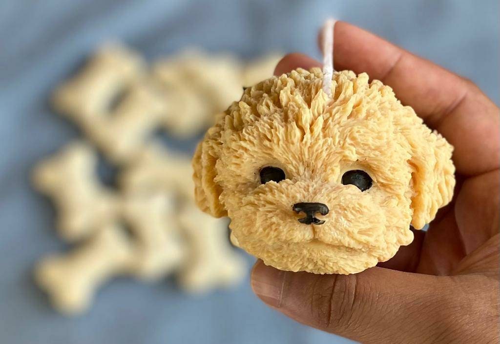 Dog candle gift set. Cute dog candle gift. - My Store