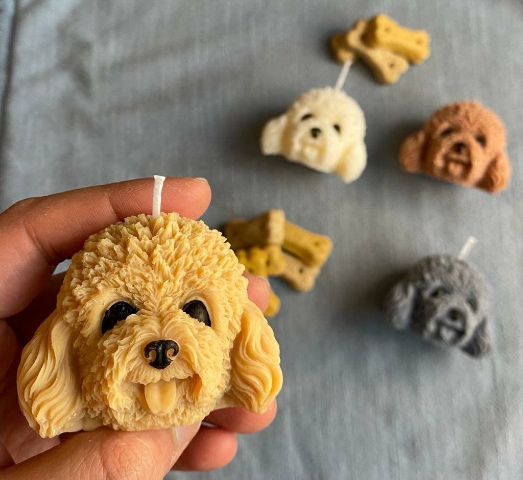 Dog candle. Candle. Candles uk. Puppy candle. Candle gift. Poodle gift - My Store