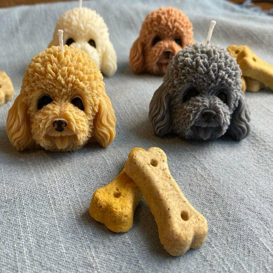 Dog candle. Candle. Candles uk. Puppy candle. Candle gift. Poodle gift - My Store