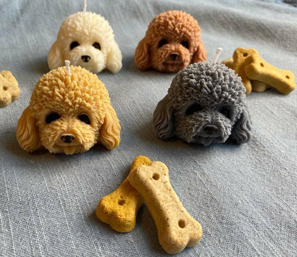 Dog candle. Candle. Candles uk. Puppy candle. Candle gift. Poodle gift - My Store