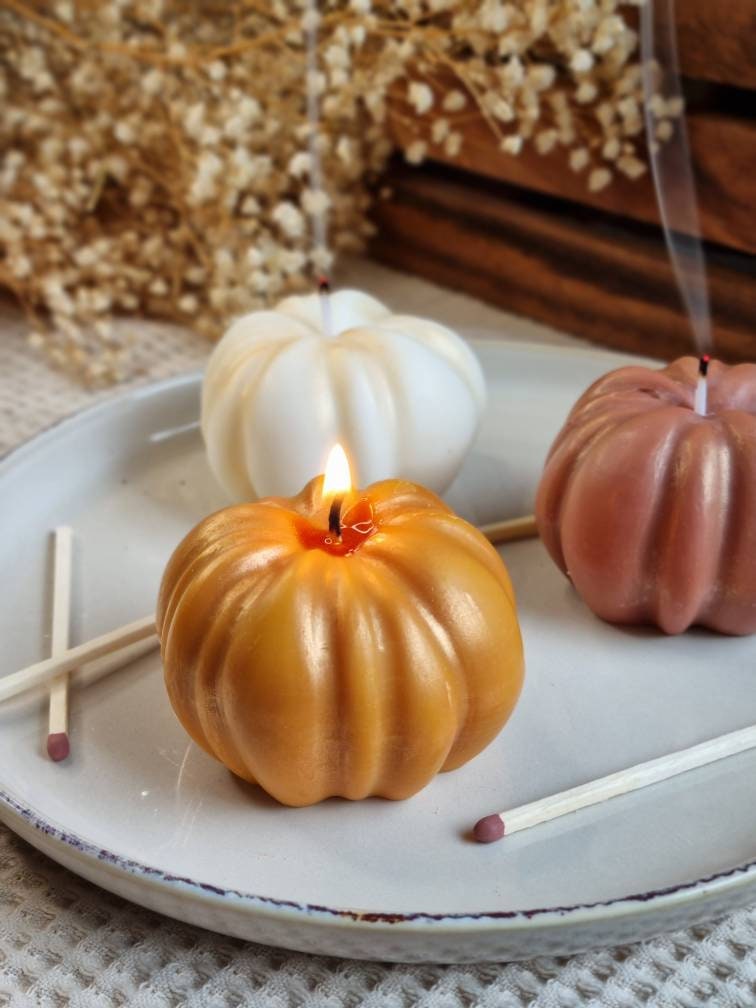 Trio Pumpkin Decor Candles