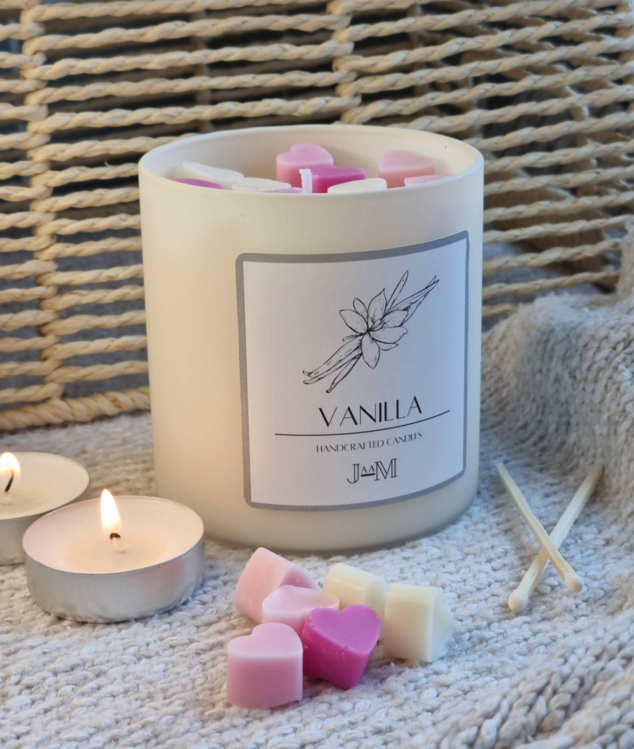 Vanilla candle. Candle. Candle gift vanilla. Vanilla candle set - My Store