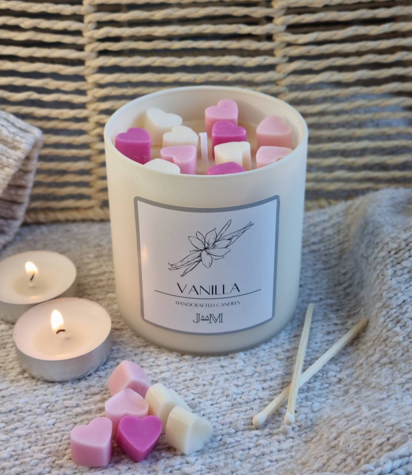 Vanilla candle. Candle. Candle gift vanilla. Vanilla candle set - My Store