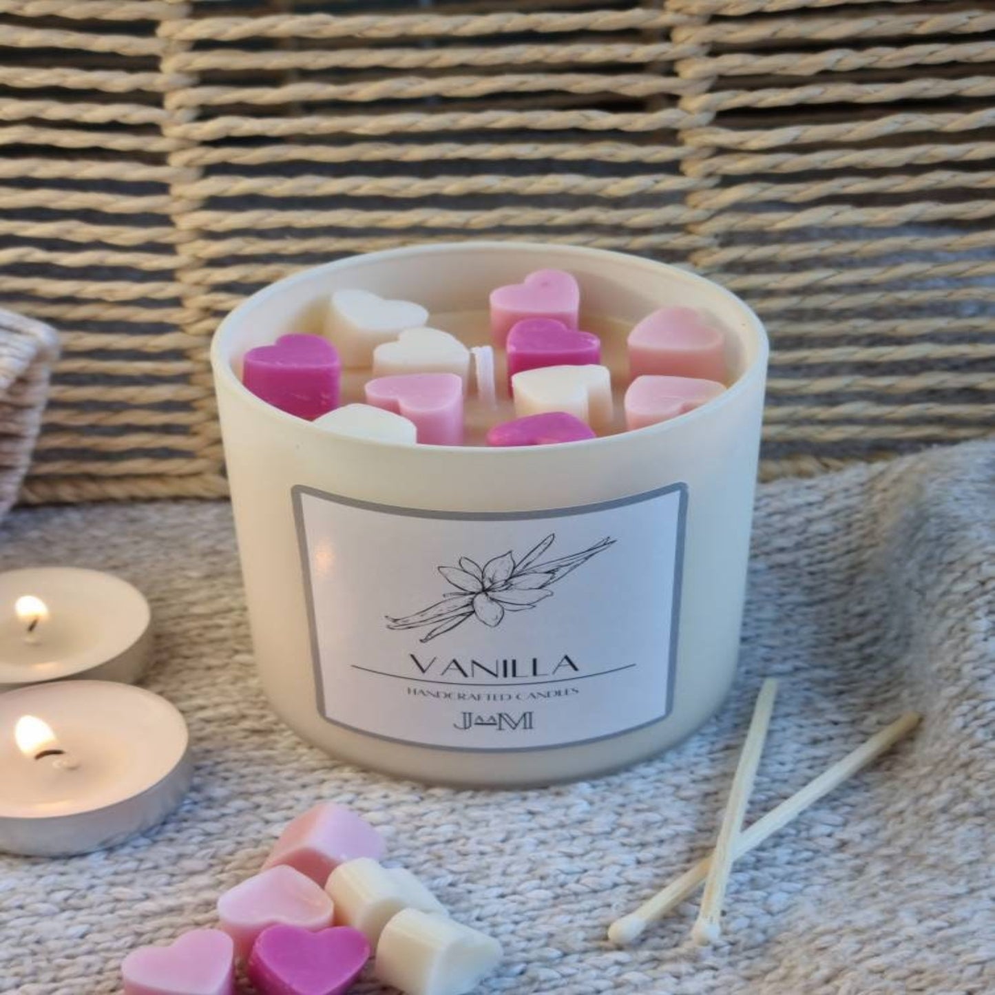 Vanilla candle. Candle. Candle gift vanilla. Vanilla candle set - My Store