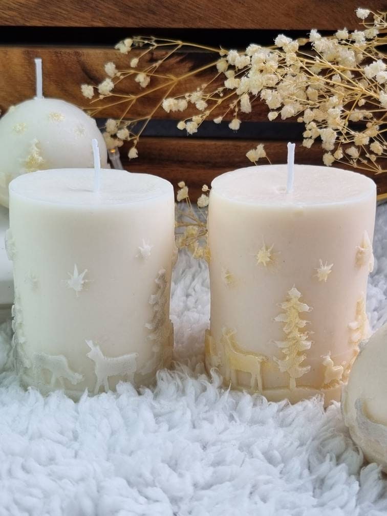 Christmas candle. Christmas decor. Set of candles. candle christmas. - My Store