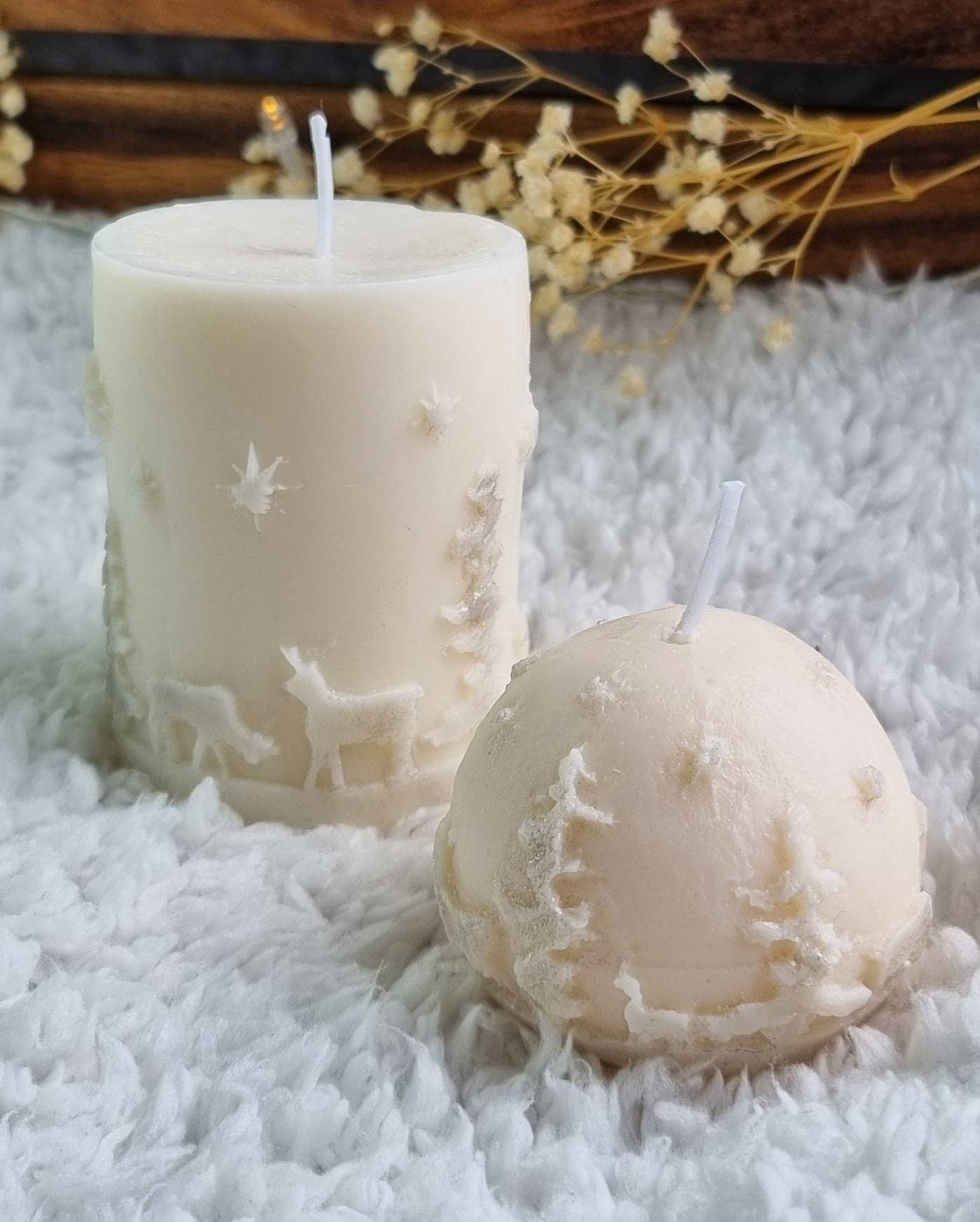 Christmas candle. Christmas decor. Set of candles. candle christmas. - My Store