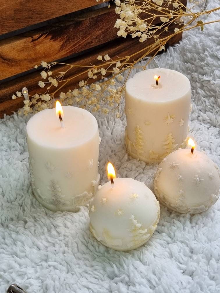 Christmas candle. Christmas decor. Set of candles. candle christmas. - My Store