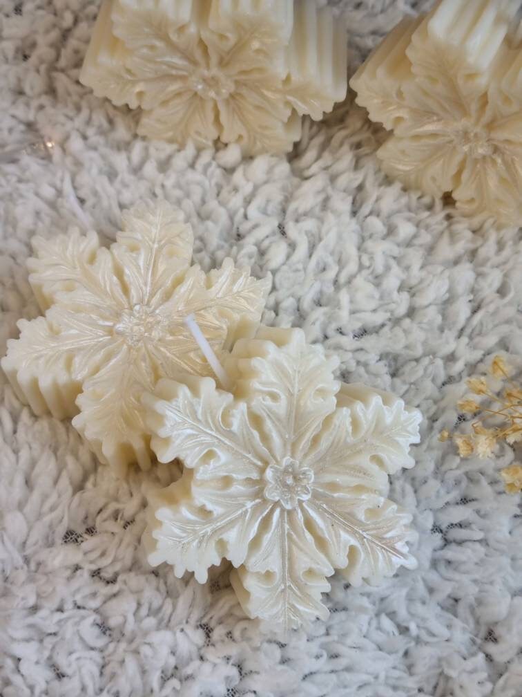 Christmas candle. Christmas decor. Snowflake candle. Snowflake decor. Christmas gift set. - My Store