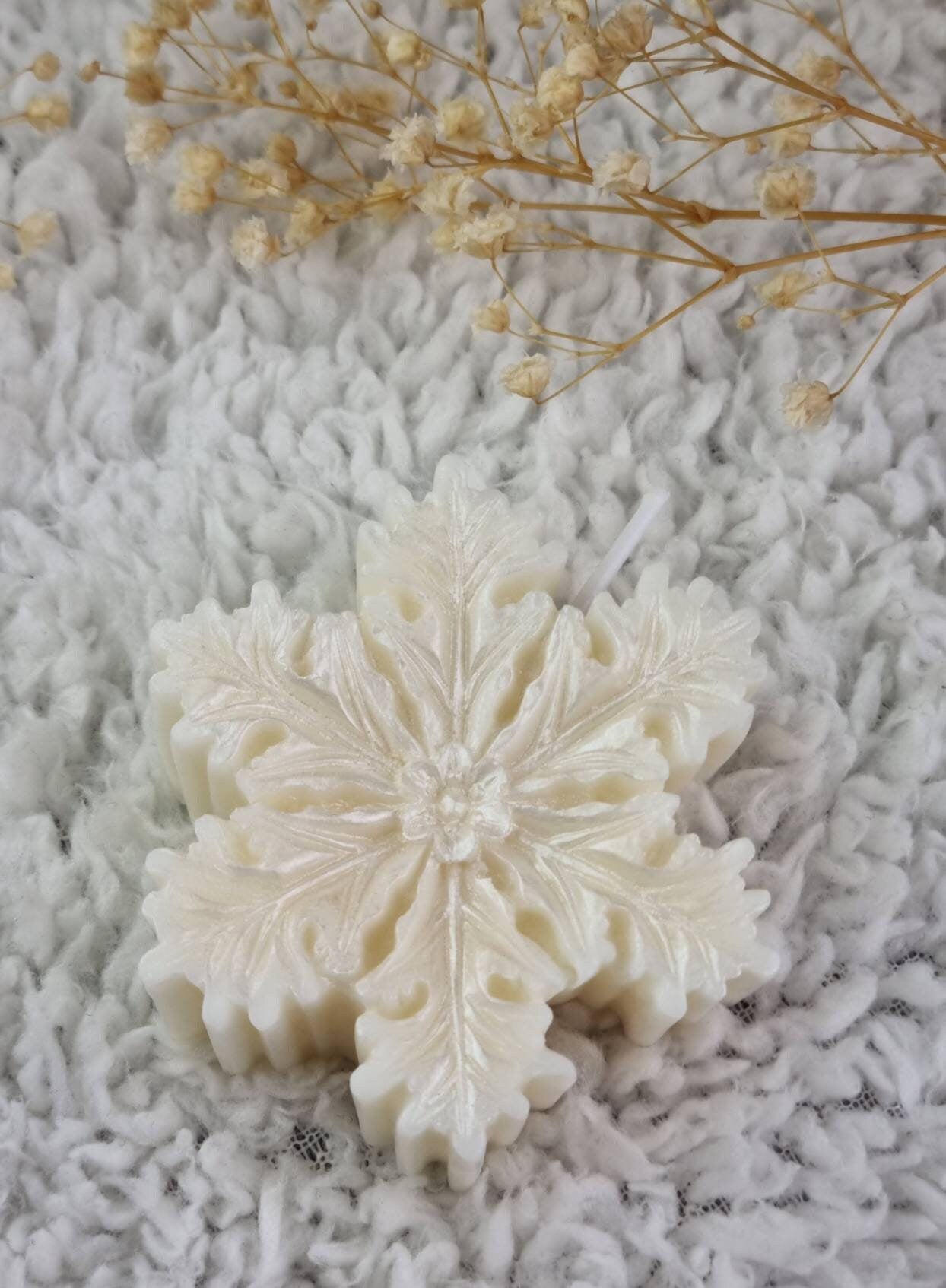 Christmas candle. Christmas decor. Snowflake candle. Snowflake decor. Christmas gift set. - My Store