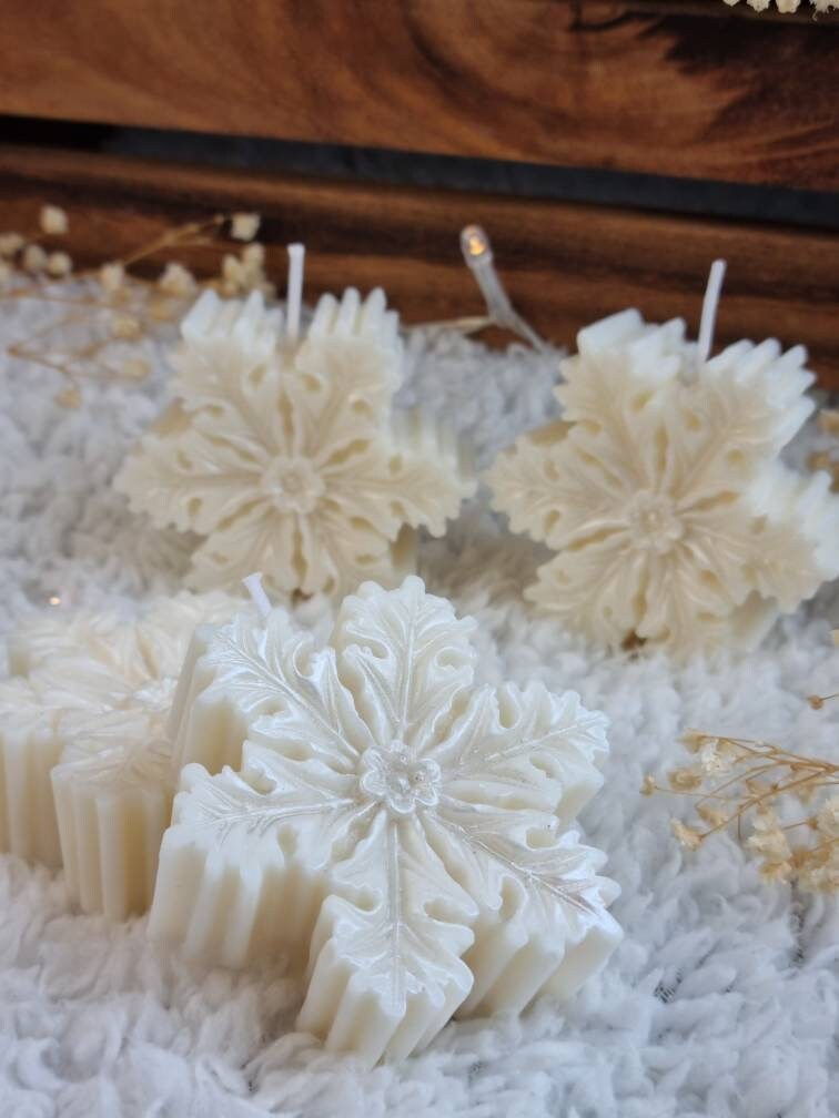 Christmas candle. Christmas decor. Snowflake candle. Snowflake decor. Christmas gift set. - My Store