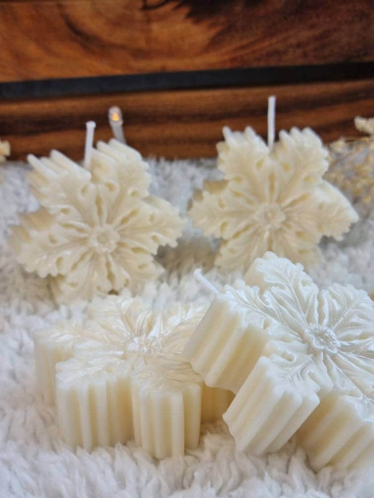 Christmas candle. Christmas decor. Snowflake candle. Snowflake decor. Christmas gift set. - My Store