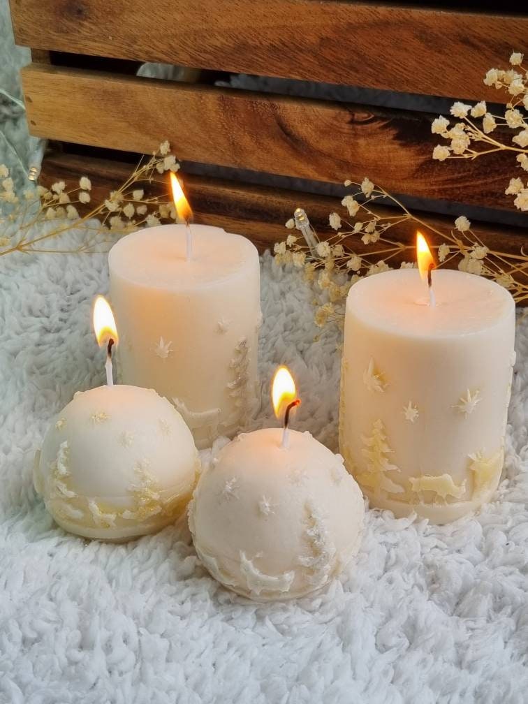 Christmas candle. Christmas decor. Set of candles. candle christmas. - My Store