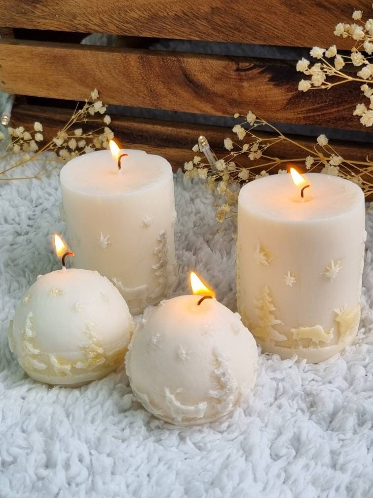 Christmas candle. Christmas decor. Set of candles. candle christmas. - My Store