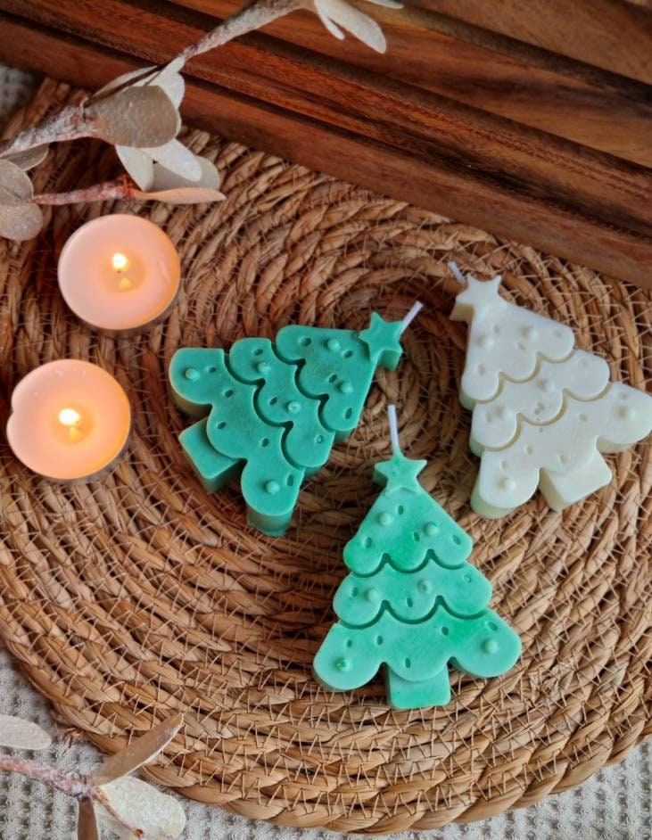 Christmas tree candle. Christmas decor gift set - My Store